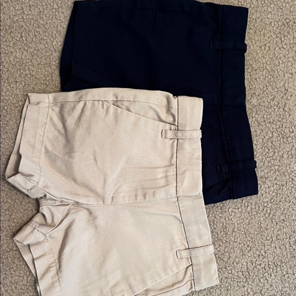 NWOT. Navy and Khaki Shorts Set